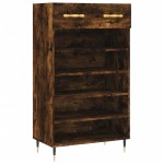 vidaXL Pantofar, stejar afumat, 60x35x105 cm, lemn compozit
