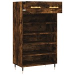 vidaXL Pantofar, stejar afumat, 60x35x105 cm, lemn compozit