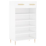 vidaXL Pantofar, alb, 60x35x105 cm, lemn compozit vidaXL Pantofar, alb, 60x35x105 cm, lemn compozit