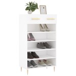 vidaXL Pantofar, alb, 60x35x105 cm, lemn compozit vidaXL Pantofar, alb, 60x35x105 cm, lemn compozit