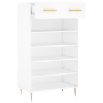 vidaXL Pantofar, alb, 60x35x105 cm, lemn compozit vidaXL Pantofar, alb, 60x35x105 cm, lemn compozit