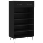 vidaXL Pantofar, negru, 60x35x105 cm, lemn compozit vidaXL Pantofar, negru, 60x35x105 cm, lemn compozit
