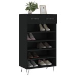 vidaXL Pantofar, negru, 60x35x105 cm, lemn compozit vidaXL Pantofar, negru, 60x35x105 cm, lemn compozit