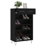 vidaXL Pantofar, negru, 60x35x105 cm, lemn compozit vidaXL Pantofar, negru, 60x35x105 cm, lemn compozit