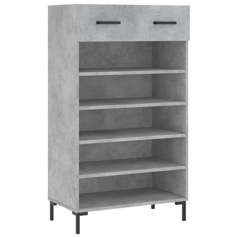 vidaXL Pantofar, gri beton, 60x35x105 cm, lemn compozit
