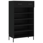 vidaXL Pantofar, negru, 60x35x105 cm, lemn compozit vidaXL Pantofar, negru, 60x35x105 cm, lemn compozit