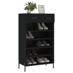 vidaXL Pantofar, negru, 60x35x105 cm, lemn compozit vidaXL Pantofar, negru, 60x35x105 cm, lemn compozit