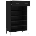 vidaXL Pantofar, negru, 60x35x105 cm, lemn compozit vidaXL Pantofar, negru, 60x35x105 cm, lemn compozit