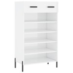 vidaXL Pantofar, alb extralucios, 60x35x105 cm, lemn prelucrat