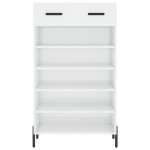 vidaXL Pantofar, alb extralucios, 60x35x105 cm, lemn prelucrat