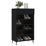 vidaXL Pantofar, negru, 60x35x105 cm, lemn compozit vidaXL Pantofar, negru, 60x35x105 cm, lemn compozit
