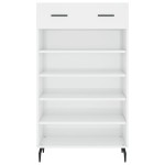 vidaXL Pantofar, alb extralucios, 60x35x105 cm, lemn prelucrat