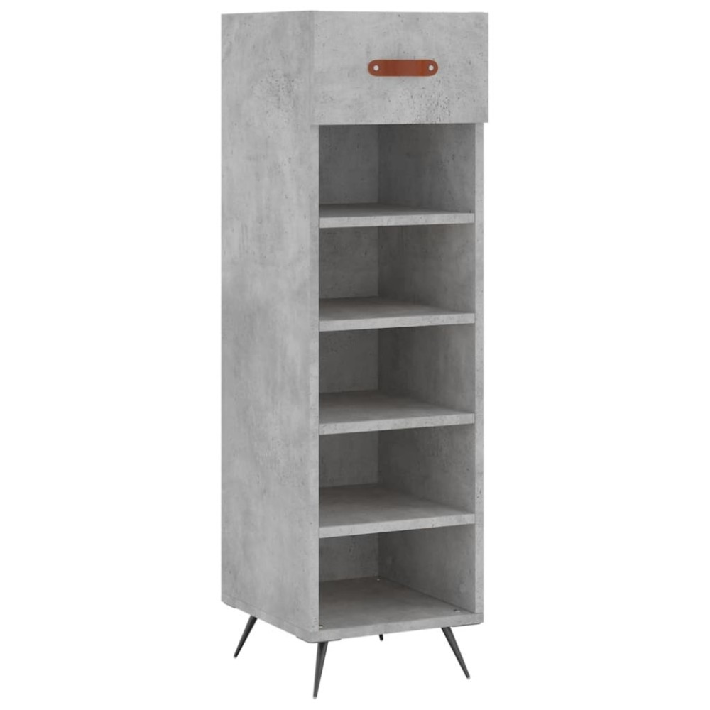 vidaXL Pantofar, gri beton, 30x35x105 cm, lemn compozit