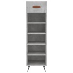 vidaXL Pantofar, gri beton, 30x35x105 cm, lemn compozit