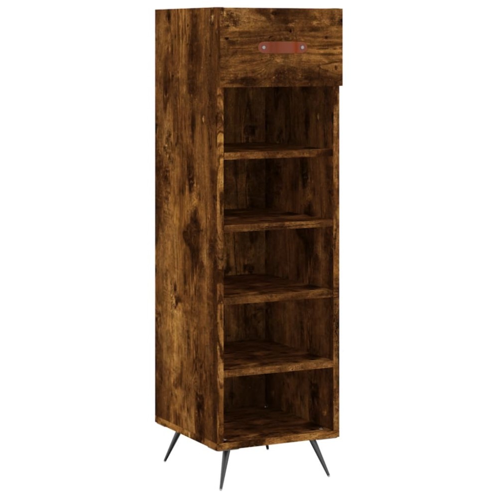 vidaXL Pantofar, stejar afumat, 30x35x105 cm, lemn compozit