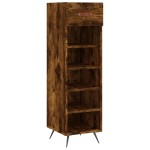 vidaXL Pantofar, stejar afumat, 30x35x105 cm, lemn compozit