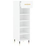 vidaXL Pantofar, alb, 30x35x105 cm, lemn compozit