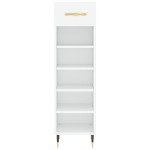 vidaXL Pantofar, alb, 30x35x105 cm, lemn compozit