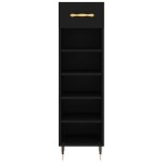 vidaXL Pantofar, negru, 30x35x105 cm, lemn compozit vidaXL Pantofar, negru, 30x35x105 cm, lemn compozit