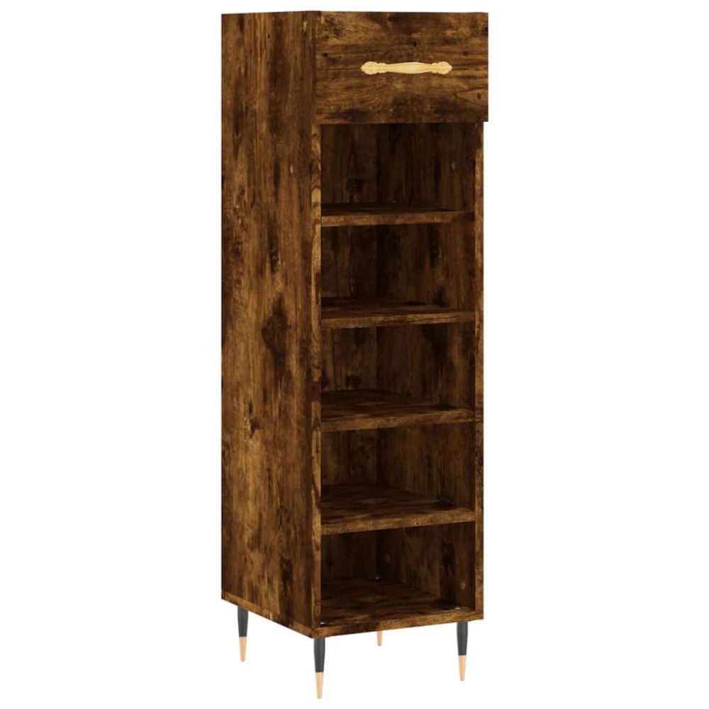 vidaXL Pantofar, stejar afumat, 30x35x105 cm, lemn compozit