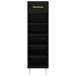 vidaXL Pantofar, negru, 30x35x105 cm, lemn compozit vidaXL Pantofar, negru, 30x35x105 cm, lemn compozit