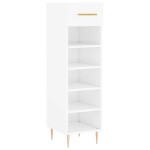 vidaXL Pantofar, alb extralucios, 30x35x105 cm, lemn prelucrat