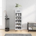 vidaXL Pantofar, alb, 30x35x105 cm, lemn compozit vidaXL Pantofar, alb, 30x35x105 cm, lemn compozit