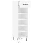 vidaXL Pantofar, alb, 30x35x105 cm, lemn compozit vidaXL Pantofar, alb, 30x35x105 cm, lemn compozit