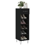 vidaXL Pantofar, negru, 30x35x105 cm, lemn compozit vidaXL Pantofar, negru, 30x35x105 cm, lemn compozit