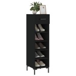 vidaXL Pantofar, negru, 30x35x105 cm, lemn compozit vidaXL Pantofar, negru, 30x35x105 cm, lemn compozit