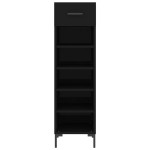 vidaXL Pantofar, negru, 30x35x105 cm, lemn compozit vidaXL Pantofar, negru, 30x35x105 cm, lemn compozit