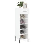vidaXL Pantofar, alb, 30x35x105 cm, lemn compozit