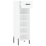 vidaXL Pantofar, alb, 30x35x105 cm, lemn compozit