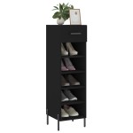 vidaXL Pantofar, negru, 30x35x105 cm, lemn compozit vidaXL Pantofar, negru, 30x35x105 cm, lemn compozit