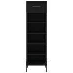 vidaXL Pantofar, negru, 30x35x105 cm, lemn compozit vidaXL Pantofar, negru, 30x35x105 cm, lemn compozit
