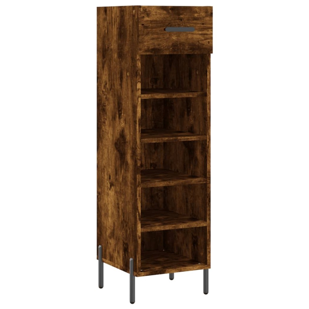 vidaXL Pantofar, stejar afumat, 30x35x105 cm, lemn compozit