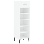 vidaXL Pantofar, alb, 30x35x105 cm, lemn compozit vidaXL Pantofar, alb, 30x35x105 cm, lemn compozit