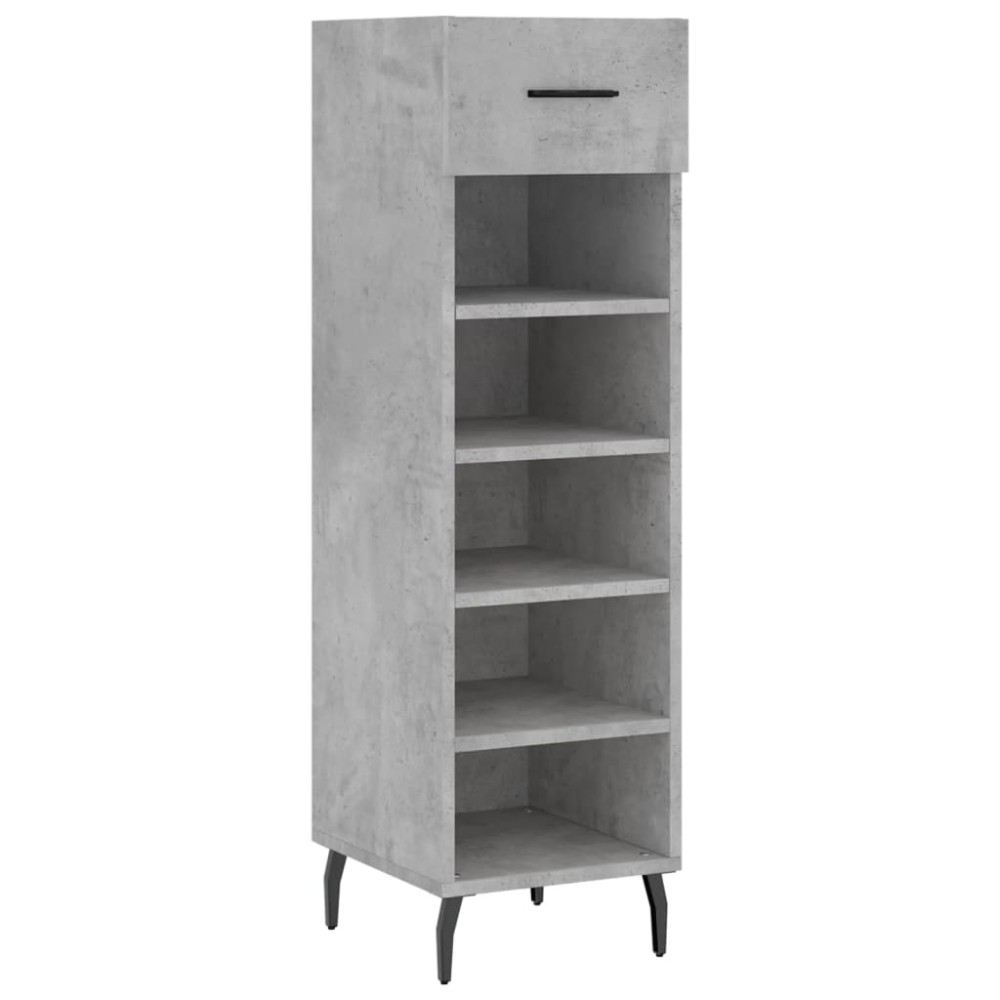 vidaXL Pantofar, gri beton, 30x35x105 cm, lemn compozit