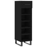 vidaXL Pantofar, negru, 30x35x105 cm, lemn compozit vidaXL Pantofar, negru, 30x35x105 cm, lemn compozit