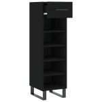 vidaXL Pantofar, negru, 30x35x105 cm, lemn compozit vidaXL Pantofar, negru, 30x35x105 cm, lemn compozit