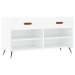 vidaXL Bancă de pantofi, alb, 102x35x55 cm, lemn prelucrat vidaXL Bancă de pantofi, alb, 102x35x55 cm, lemn prelucrat