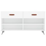 vidaXL Bancă de pantofi, alb, 102x35x55 cm, lemn prelucrat vidaXL Bancă de pantofi, alb, 102x35x55 cm, lemn prelucrat
