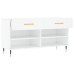 vidaXL Bancă de pantofi, alb, 102x35x55 cm, lemn prelucrat vidaXL Bancă de pantofi, alb, 102x35x55 cm, lemn prelucrat