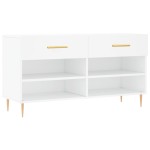 vidaXL Bancă de pantofi, alb, 102x35x55 cm, lemn prelucrat vidaXL Bancă de pantofi, alb, 102x35x55 cm, lemn prelucrat