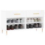 vidaXL Bancă de pantofi, alb, 102x35x55 cm, lemn prelucrat vidaXL Bancă de pantofi, alb, 102x35x55 cm, lemn prelucrat