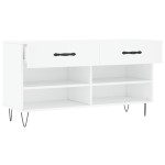 vidaXL Bancă de pantofi, alb, 102x35x55 cm, lemn prelucrat vidaXL Bancă de pantofi, alb, 102x35x55 cm, lemn prelucrat