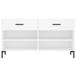 vidaXL Bancă de pantofi, alb, 102x35x55 cm, lemn prelucrat vidaXL Bancă de pantofi, alb, 102x35x55 cm, lemn prelucrat