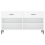 vidaXL Bancă de pantofi, alb, 102x35x55 cm, lemn prelucrat vidaXL Bancă de pantofi, alb, 102x35x55 cm, lemn prelucrat