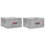 vidaXL Noptiere montate pe perete 2 buc. gri beton 35x35x20 cm vidaXL Noptiere montate pe perete 2 buc. gri beton 35x35x20 cm