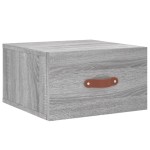 vidaXL Noptieră montată pe perete gri Sonoma 35x35x20 cm